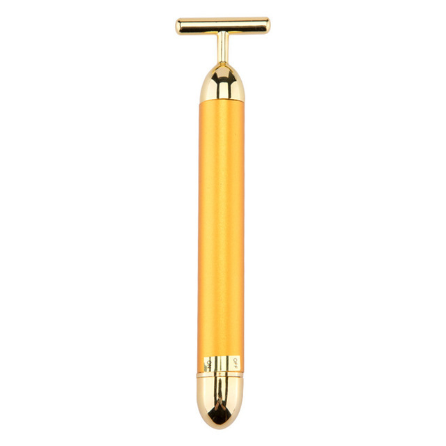Beauty Bar 24k Golden Facial Massager Electric Sign Face Massage Tools for Sensitive Skin Face Pull Tight Firming Lift