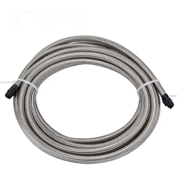 

AN6 3m PTFE Oil Hose Stainless Steel Double Braided Oil Fuel Hose Line 10 Feet Universal Car Turbo Gasoline Gas Brake Hose Pipe