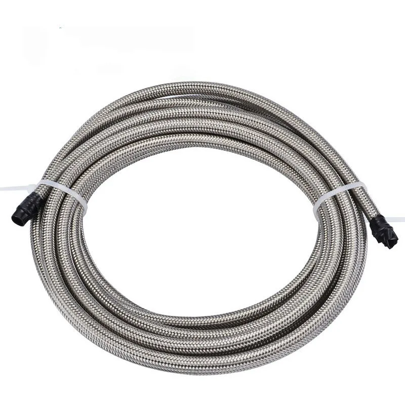 AN6 3m PTFE Масляный шланг из нержавеющей стали двойной плетеный для масла и топлива 10