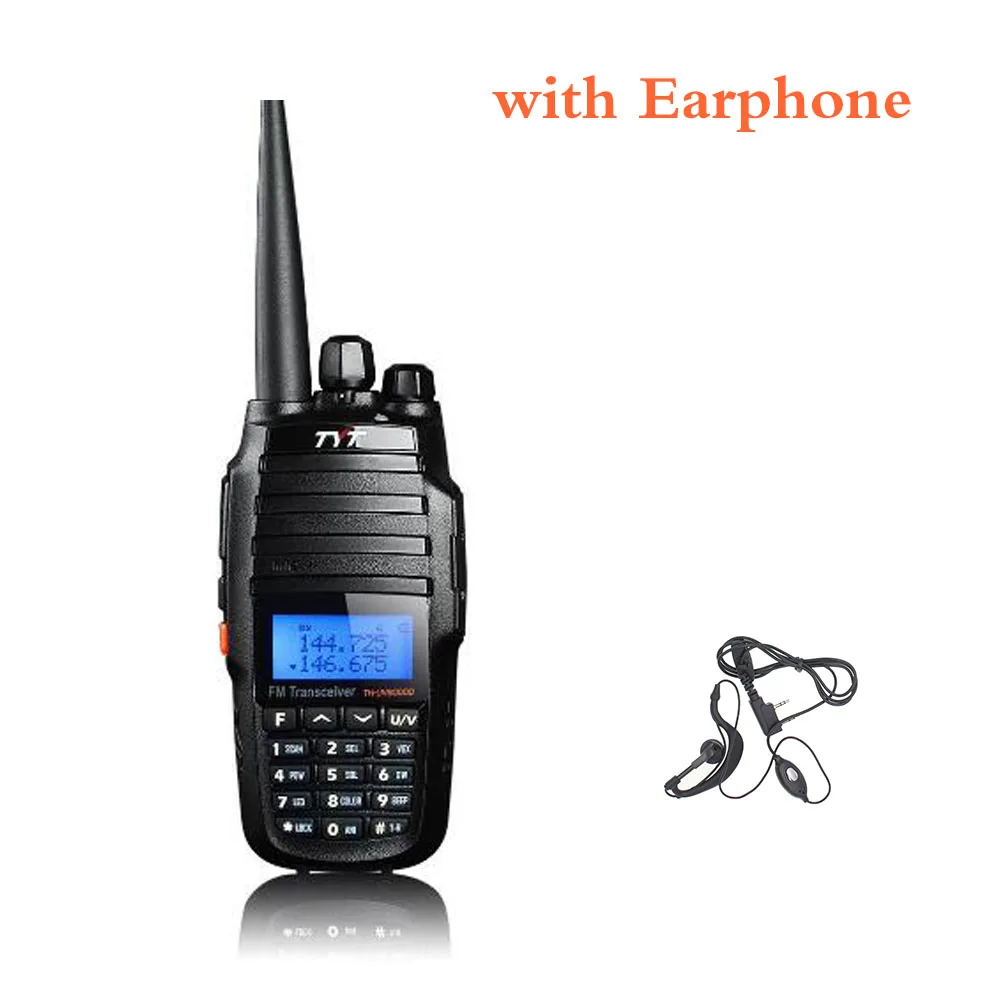 Обновленная версия перекрестный ретранслятор VHF UHF TYT TH-UV8000D Любительское радио 10 км 10 Вт Охота портативная рация - Цвет: add Earphone