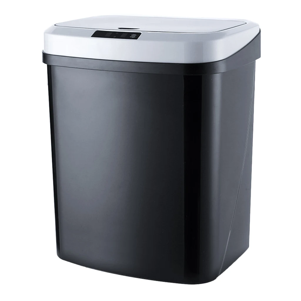 Ultra Large 15L Plastic Smart Sensor Trash Bin Bedroom Kitchen Wastebasket