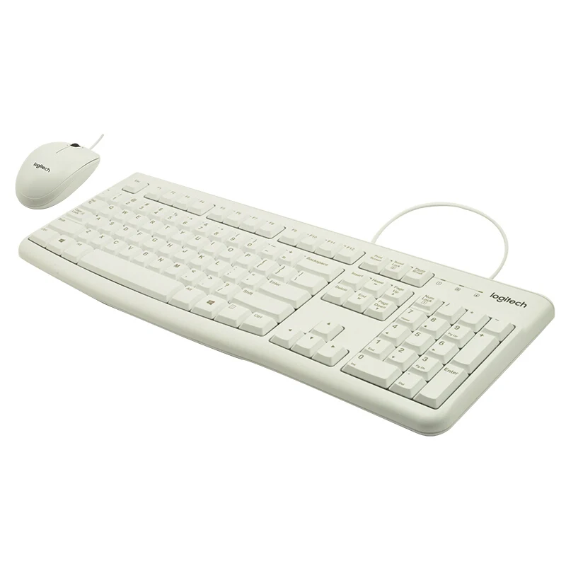 Logitech combos настольный проводной простой мышь MK120 клавиатура для ПК игровая