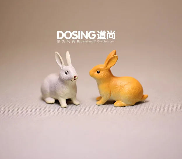 

Miniature Simulation Animal Cute White Rabbit Model Collectible Figurine Pet Bunny Action Figures Toys Kids Doll Home Decor