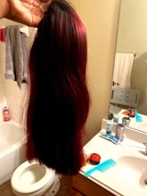 Recto Borgoña Bob corto parte de encaje pelucas de cabello humano 99J 13X2 T malla con división pelucas brasileñas 180% de densidad pelucas de encaje para las mujeres