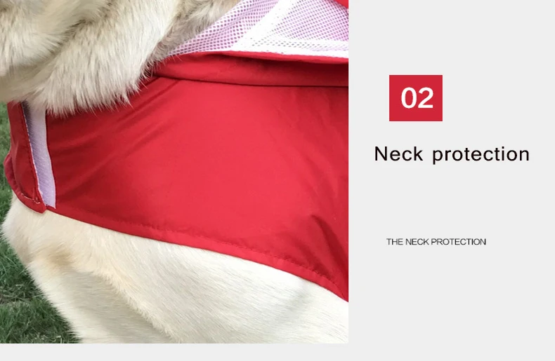 Reflective Waterproof Windproof Golden Retriever for Pet Raincoat Labrador Large and Medium Dogs