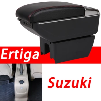 

For Suzuki Ertiga armrest box armrest universal car center console modification accessories double raised with USB