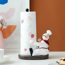

Chef Figurine Tissue Paper Box Papier Rolhouder Wc Tafel Thuis Decoratieve Tissue Dozen Roll Papier Keuken Servet Napkin Holder