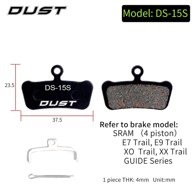 Bicycle Disc Brake Pad Bike Hydraulic Disc Brake Pads Semi-Metallic Cycling Brake Pads for BB5 BB7 DS-15S