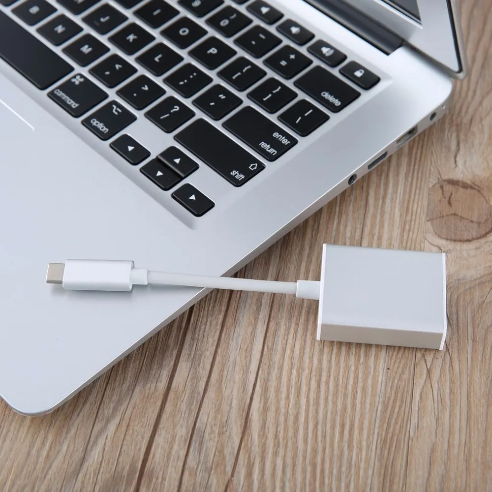 USB3.1 Тип C к VGA адаптер Full HD 1080P Мужской к VGA Женский видео передачи конвертер Реверсивный для Macbook