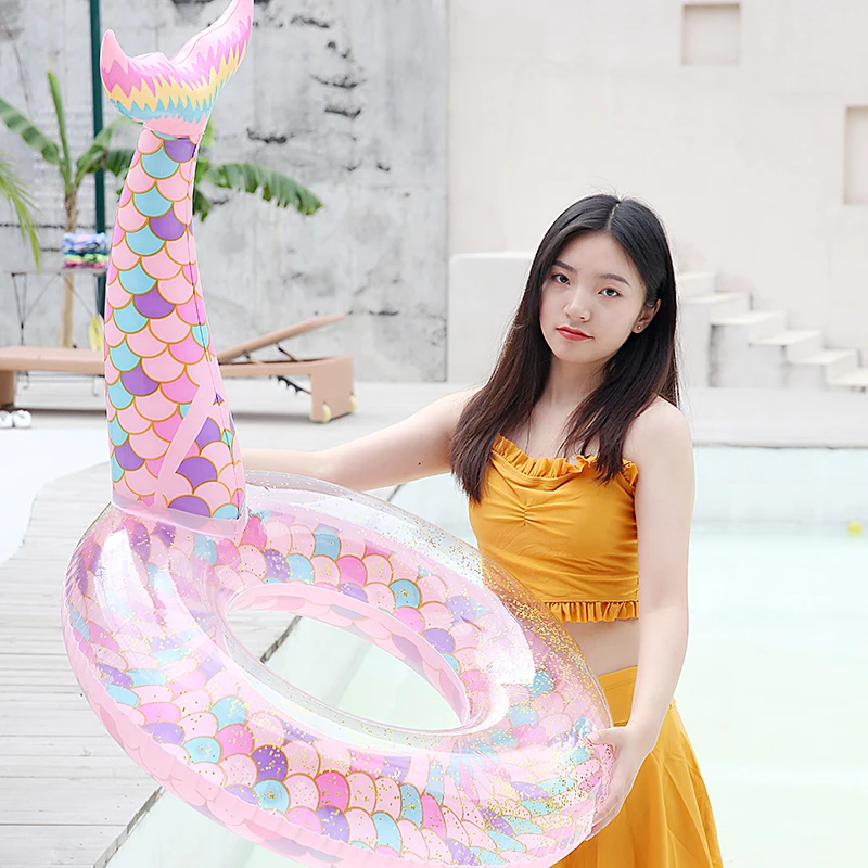 Фитнес 1pc пластиковый надувной костюм Русалочка Купальный Кольцо Буй для