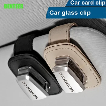 

Genuine leather car sunshade car glass clip holder sticker for volkswagen scirocco