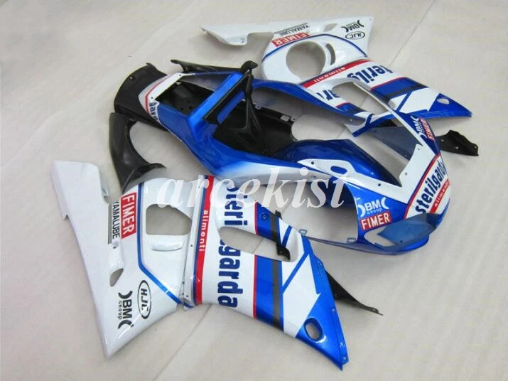 4 подарка новая ABS форма мотоцикла Обтекатели подходят для YAMAHA YZF-R6-600 1998-2002 98 99 00 01 02 обтекатель кузова Комплект синий белый