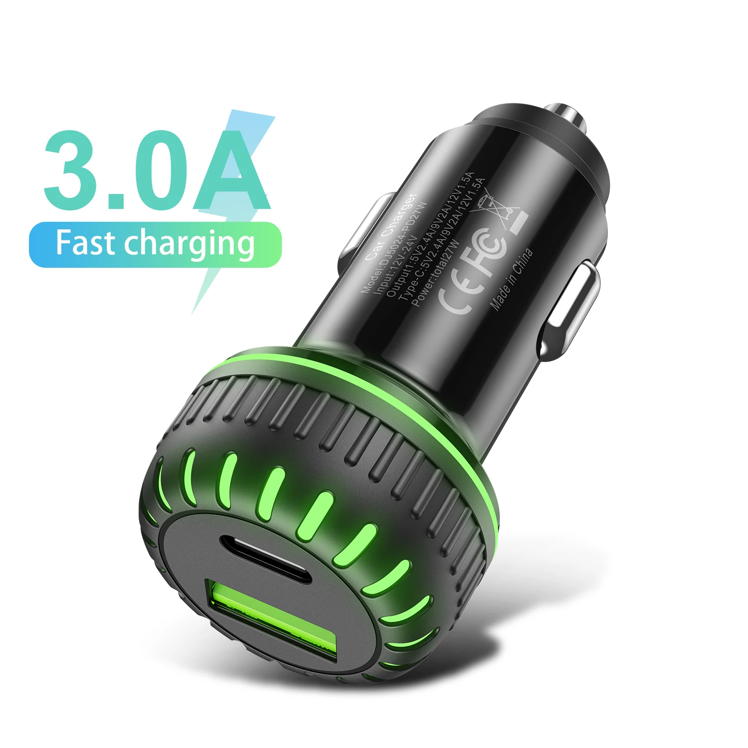 Автомобильное зарядное устройство Ottwn 36 Вт Быстрая зарядка QC3.0 мобильный телефон