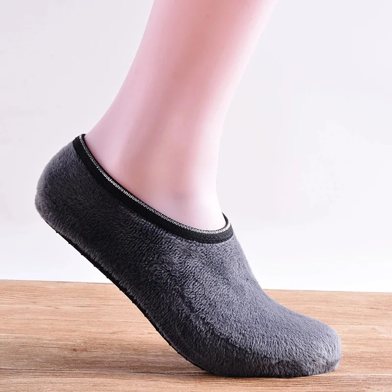 Women Men Children's Winter Plus Velvet Floor Socks Boy Girl Baby Non-Slip Floor Socks Shoe Cover Non-Slip Shoes kids socks