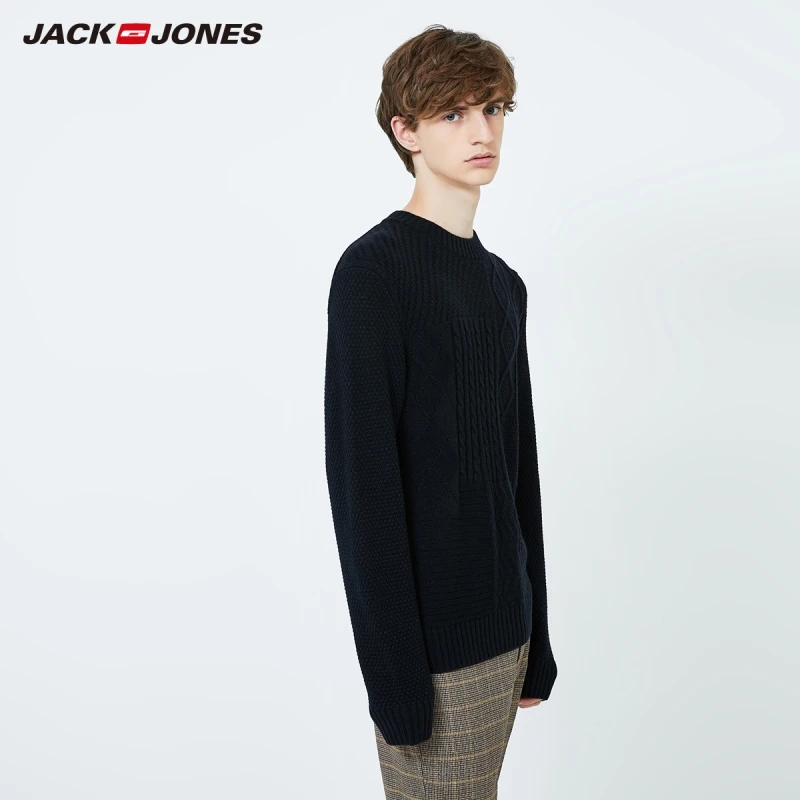 JackJones Мужской базовый стиль сплошной цвет свитер трикотаж 219324509