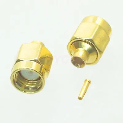 

DHL/EMS 100 pcs connector RP*SMA male jack semi-rigid RG405 0.086" straight M -h2