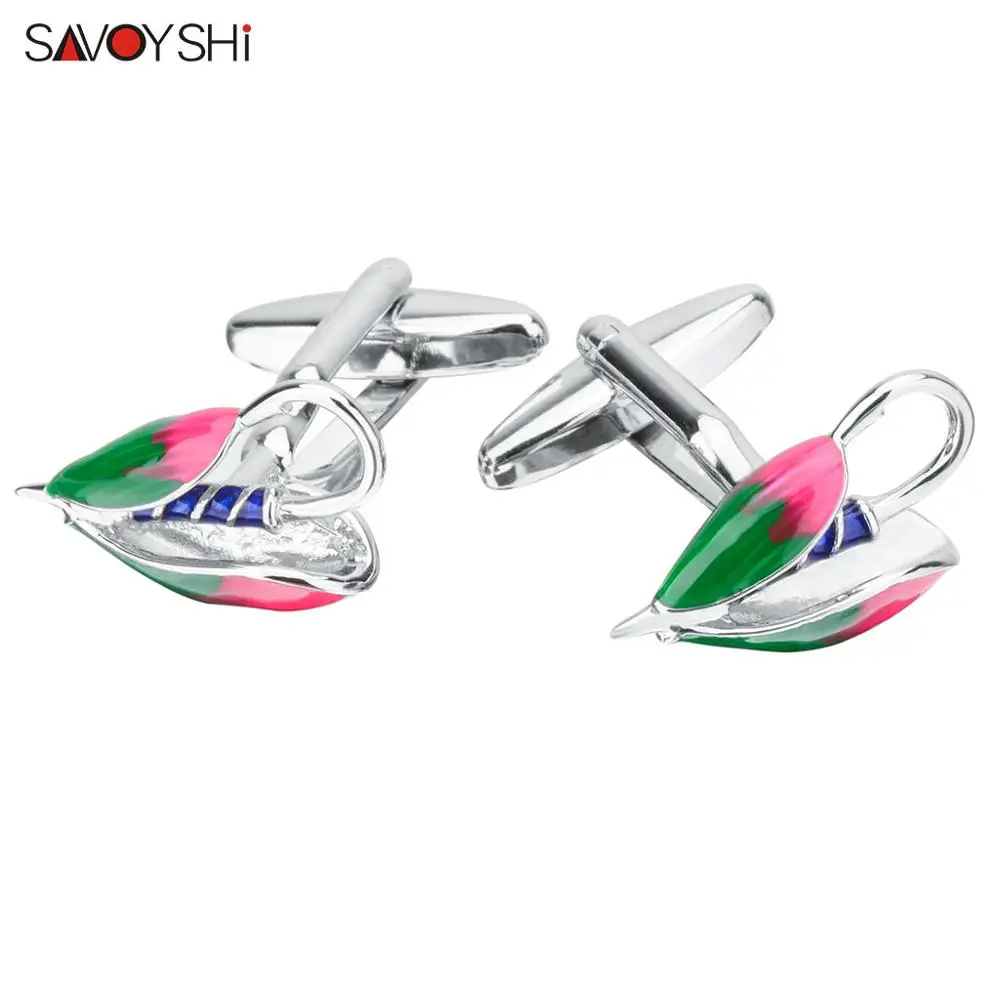 

Красочные эмалевые запонки SAVOYSHI, новинка, запонки с крючком для мужской рубашки, брендовые запонки, гвозди, высокое качество, мужские ювелирные изделия
