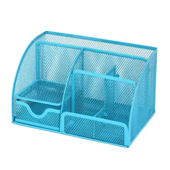 

Metal Desktop Organizer Durable Pen Holder Multi-function Pen BarrelS Desktop Office Storage rack органайзер сетка офис #2S09