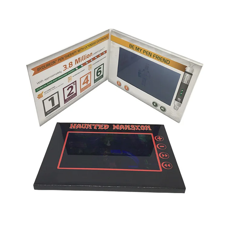 

7-inch Video Greeting Card LCD Business Advertisement Card Digital Invitation Electronic Greeting Card