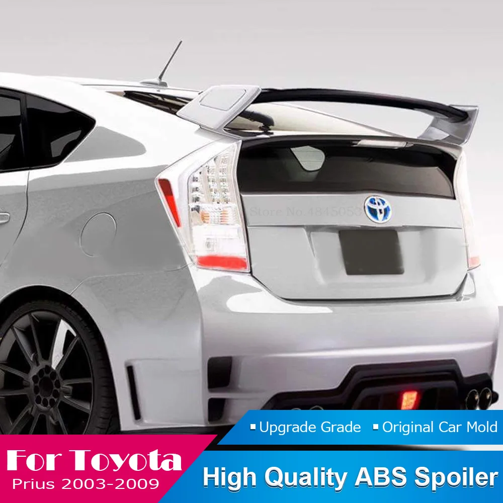 Подходит для Toyota Prius 2003-2009 задней двери крыши спойлер ABS Материал Неокрашенный