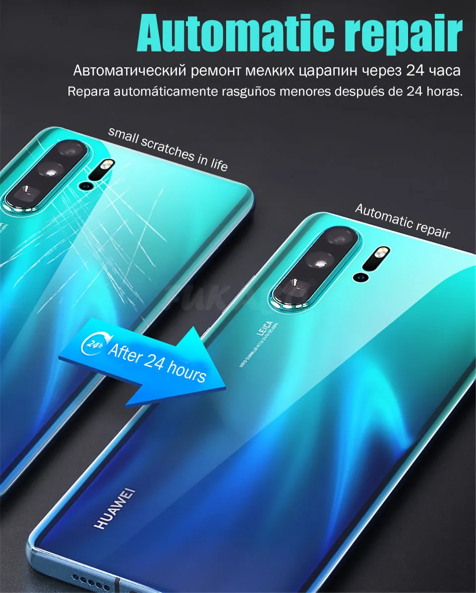 35D полная крышка Гидрогелевая пленка для huawei P30 P20 mate 20 10 Lite Honor 9X Pro P Smart Защитная пленка для экрана не стекло