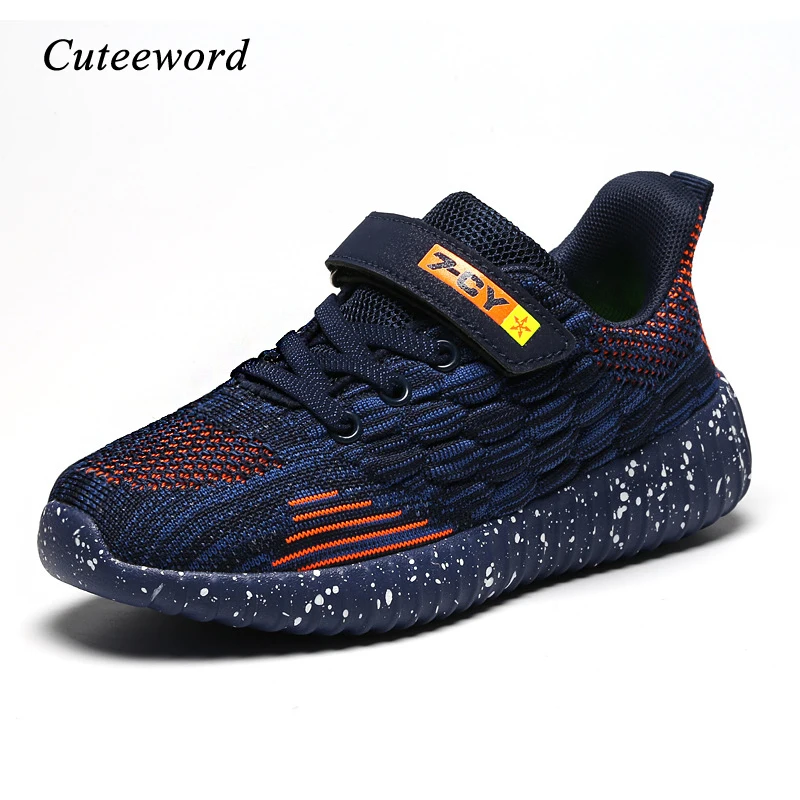 

2019 New Boys Sneakers Breathable Hollow School Running Shoes Children's Sports Shoes Mesh Soft Comfort Boys Shoes Kids Sneakers