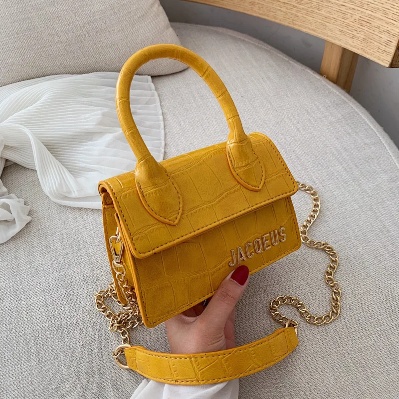 

Small bag female Crocodile pattern single shoulder cross bag wild shoulder bag fashion texture Letter Designer small square bag