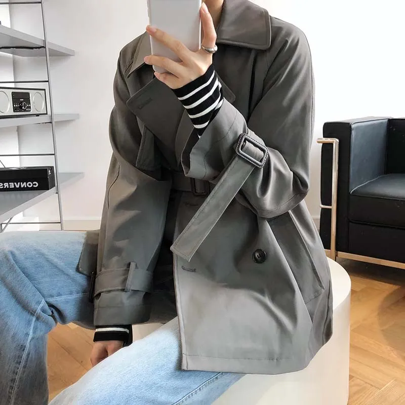 Mooirue Women Trench Coat With Belt Short Trench Coat For Young Women 2020 Autumn New Korean Style Loose Overcoat