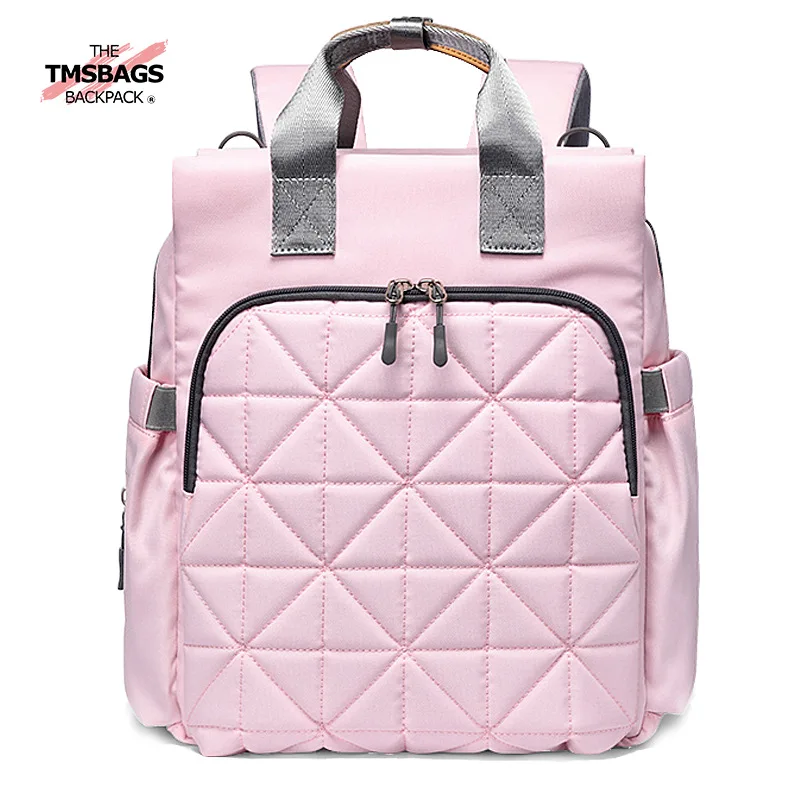 

Diaper Bag Multi-functional New Style Hand Mommy Bag Backpack Large Capacity Waterproof Rhombus Diaper Mom And Baby Backpack