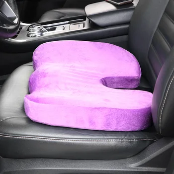

LEEPEE Soft for Automobile Office Chairs Winter Warm Memory Foam Seat Cushion U Shaped Lumbar Pain Relief Pad Car Seat Cushion