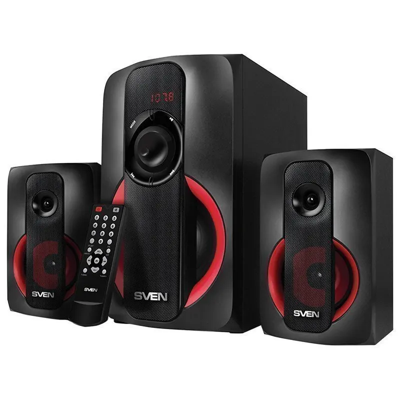 Колонки компьютерные SVEN AC MS-304 2.1 40 Вт FM USB SD MP3-плеер Bluetooth дерево черные SV-015602 |