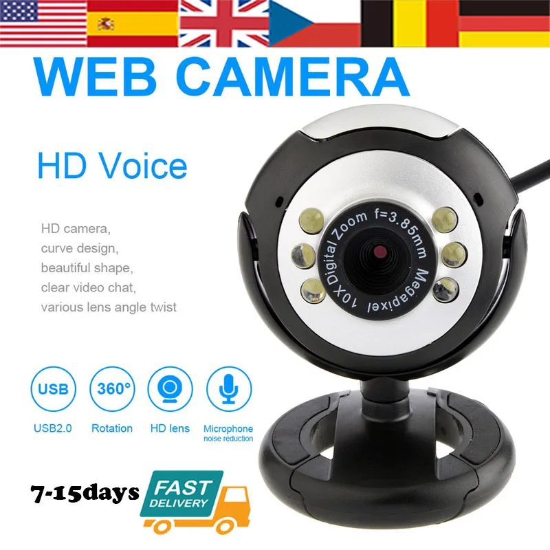 Drive Free 16 Megapixel USB Webcam With Night Vision Camera For PC Laptop Gaming Streaming Online Teaching Video Calling | Компьютеры и