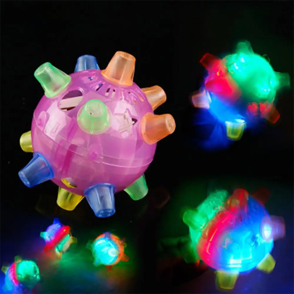 

GloryStar Children Music Jump Flash Ball Toys Light-emitting Dance Ball Educational Toys Random Color