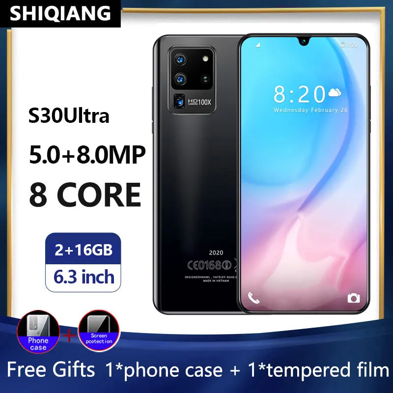 Смартфон глобальная версия SOYES S30Ultra 2 + 16 ГБ 6 3 дюйма две Sim карты 8 Мп Android 5600 мА ·