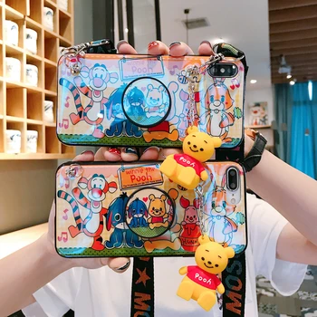 

Suitable for iPhone7/8 and Apple cartoon Winnie the Pooh phone case 11 Pro Max phone case SE 2020, X/XS/XR/XSMAX strap phone cas