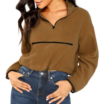 

Autumn And Winter MAXIORILL Hoodie худи women sweatshirt толстовки женская Solid Fluffy Drawstring Long Sleeve Sweatershirt #3