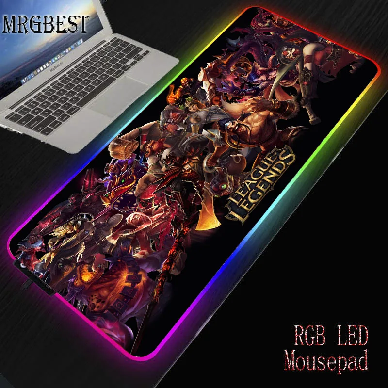 Классная офисная игровая мышь MRGBEST League of Legends мягкий игровой коврик для мыши RGB