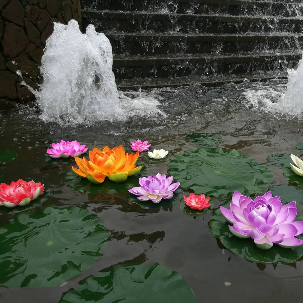 3 шт. плавающий Лотос смешанный цвет искусственный цветок реалистичный водный