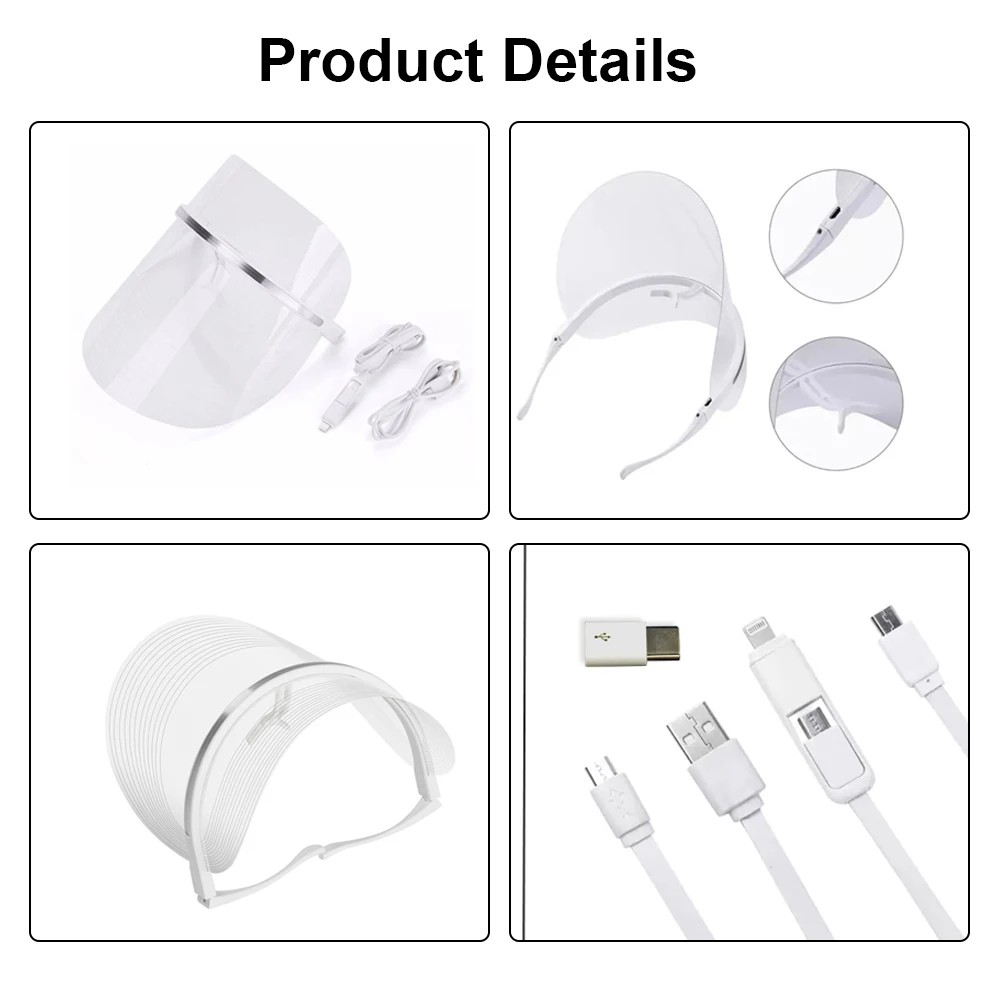 3 Colors Facial Machine Anti Acne Wrinkle Device Skin 9 3 Colors Facial Machine Anti Acne Wrinkle Device Skin