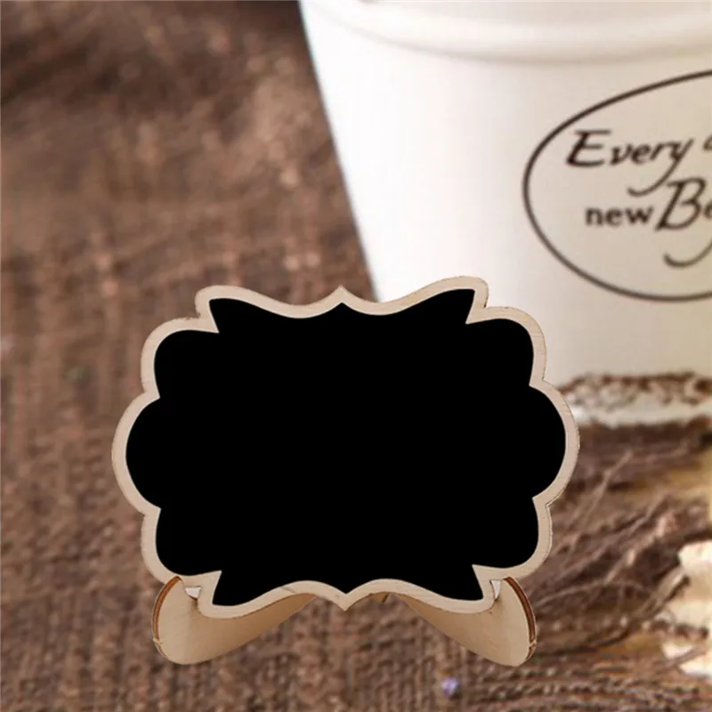 5pcs/Lot Lovely Butterfly shape mini Message Blackboard Wood Chalkboard Kids Wooden Memo Black Board Collapsible Writing Boards