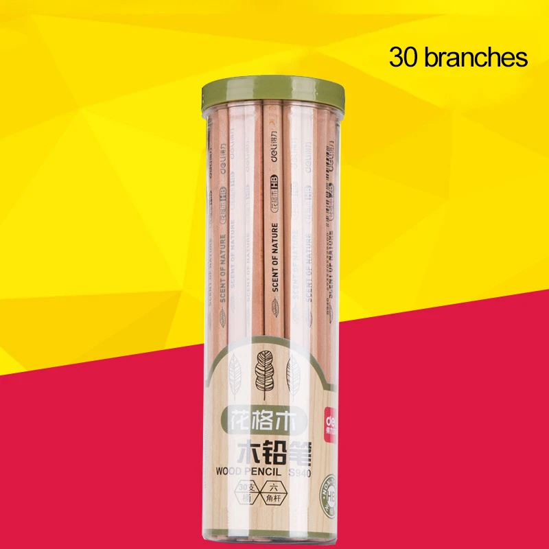 

Lattice Wood Pencil Student To Work In An Office Triangular Hexagonal Log Sketch Painting Wooden Quality Pen 30 Branch Pretend