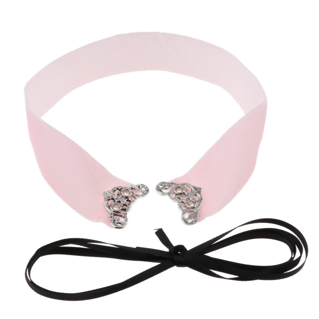Wide Thick Punk Boho Summer Velvet Lace up Choker Necklaces Adjustable for Women Girls