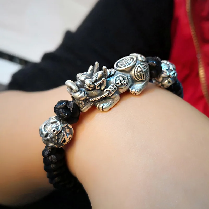 Серебряный Цвет 3D Warrior Force Charms мужской и женский браслет ручной работы PIXIU Brave trips