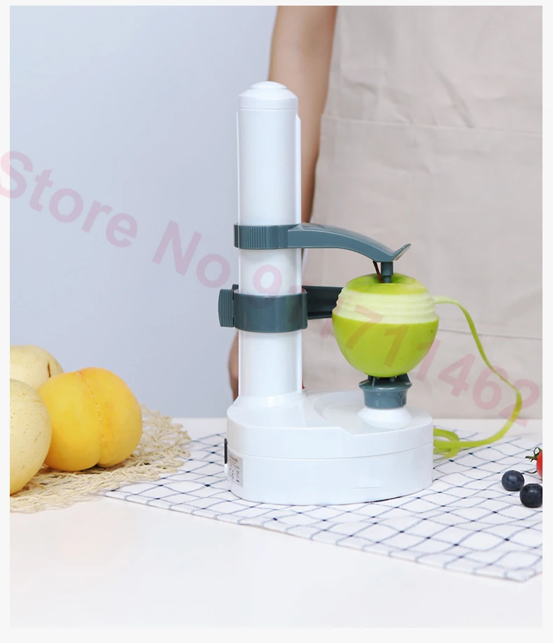 Electric Potato Peeler  Pear Apple Fruit Automatic Cutter Slicer Peeling Machine 