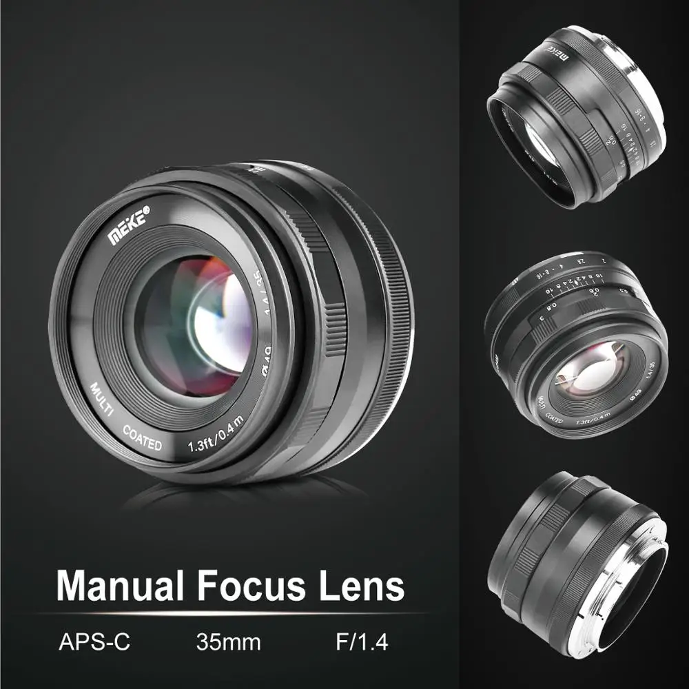 Meike 35 мм f1.4 объектив с ручной фокусировкой и большой диафрагмой для Olympus Micro 4/3