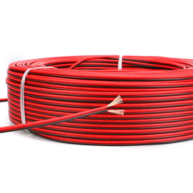 1 Meter PVC Cable Electrico Copper Rubber LED Wire Red Black 2Pin Insulated Extend Cord Car Audio Cable Speaker Wire Cable RVB (5)