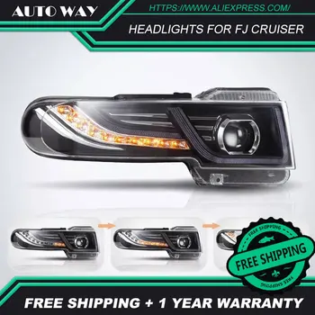 

car styling Case For Toyota FJ CRUISER 2007-UP Headlights FJ CRUISER Headlights LED light bar DRL Q5 bi xenon lens h7 xenon