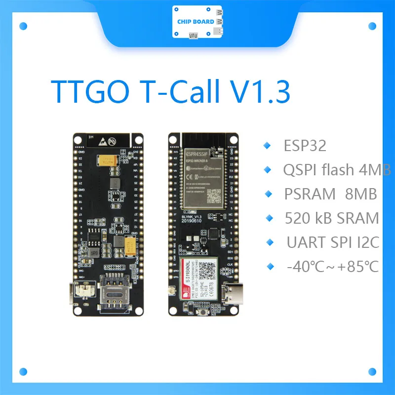 Беспроводной модуль LILYGO TTGO T-Call V1.3 ESP32 антенна GPRS SIM-карта SIM800L и GSM/GPRS | Электроника