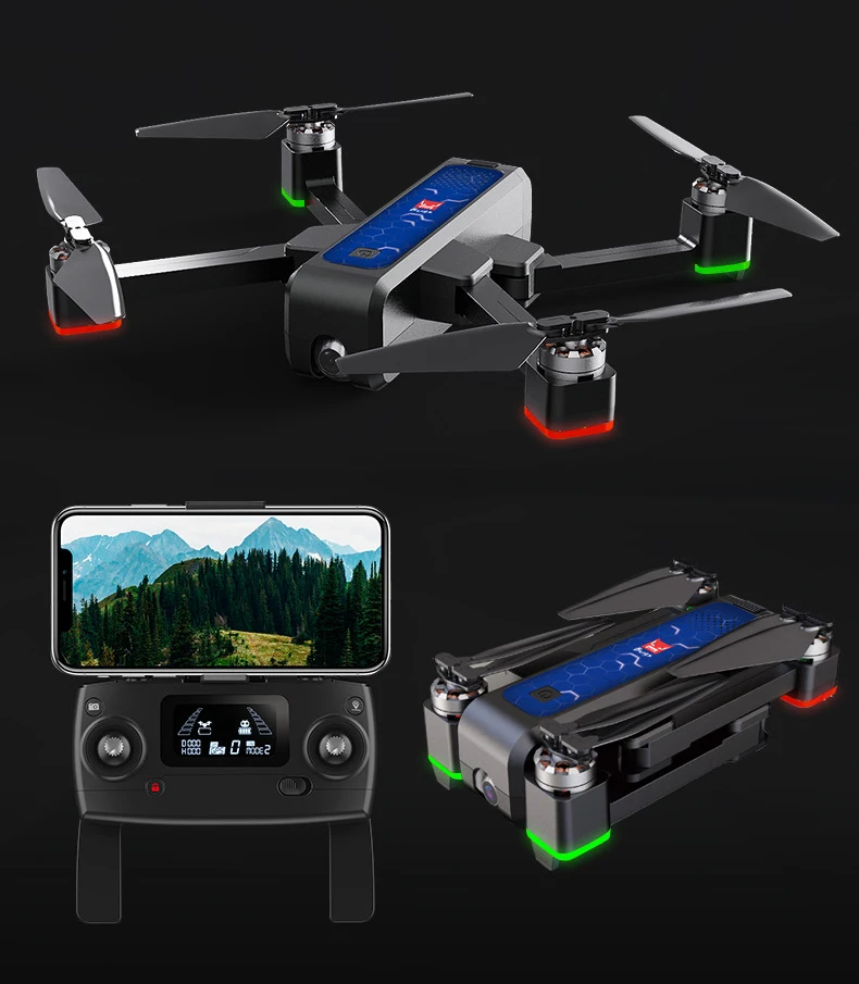 

Brushless Motor Ultrasonic GPS Positioning WiFi Drone Professional 2K HD Wide-angle Camera Quadcopter Anti-shake RC Helicopter
