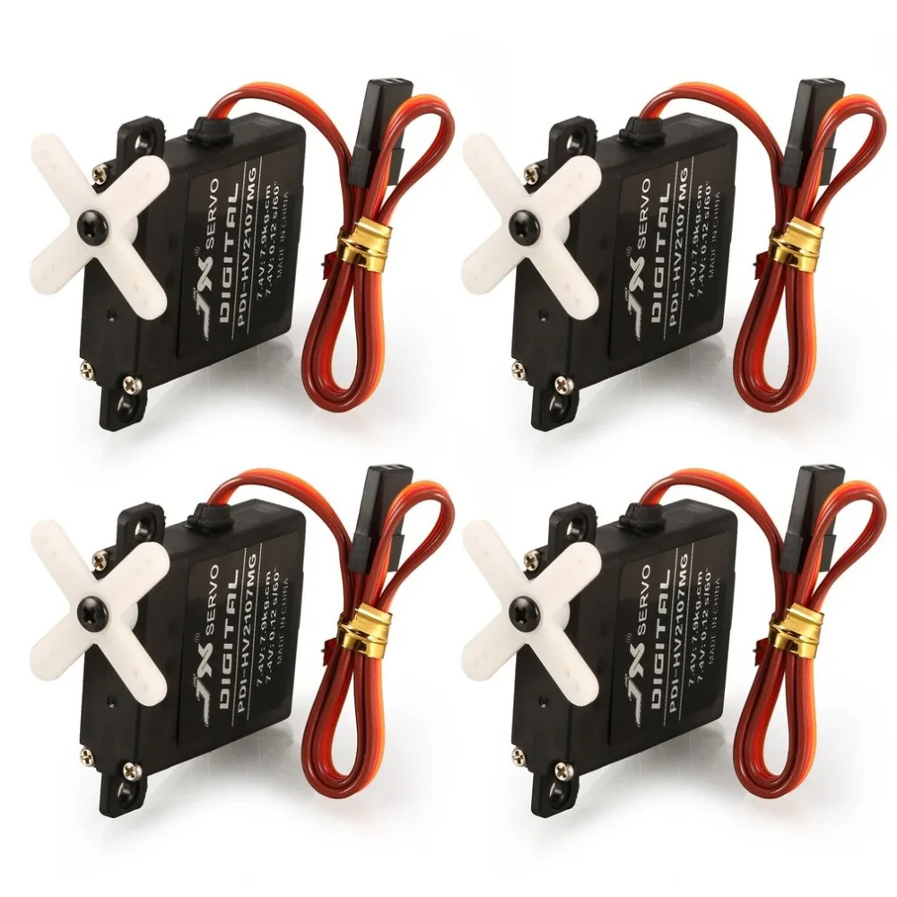 4 шт. JX PDI-HV2107MG 7,9 кг рулевой крутящий момент Мини цифровой металлический зубчатый сервопривод для RC Самолет с неподвижным крылом самолет
